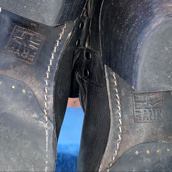 Ladies leather heeled boots size 7 by Fray - Picture 8 of 11